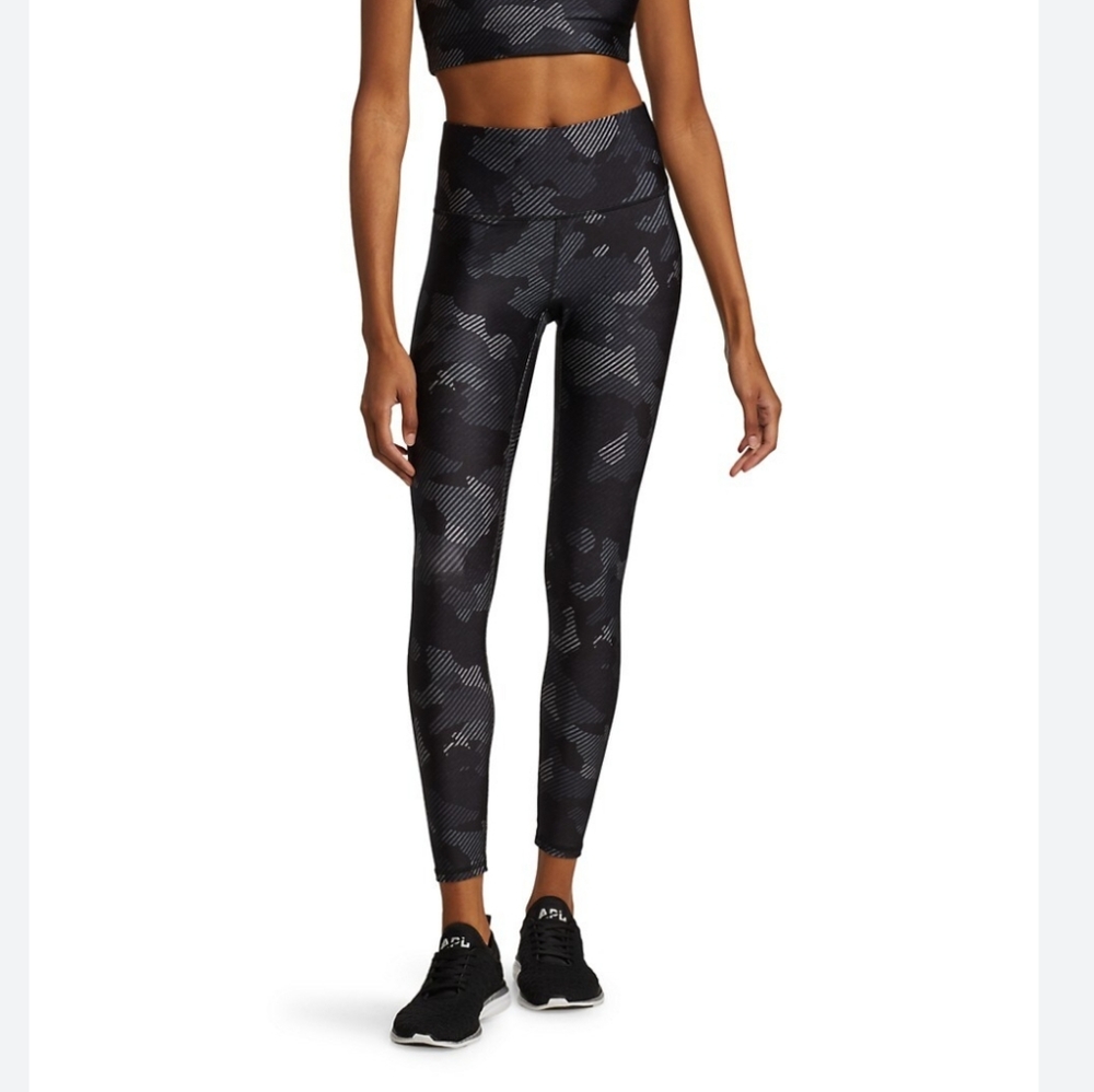 Terez black metallic printed leggings